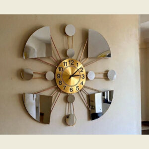horloge miroir doré 1
