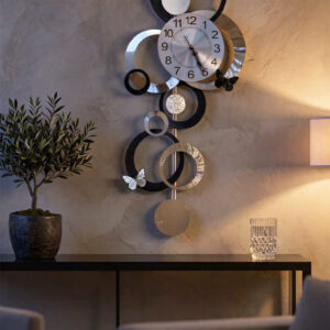 horloge noire miroir verti 4