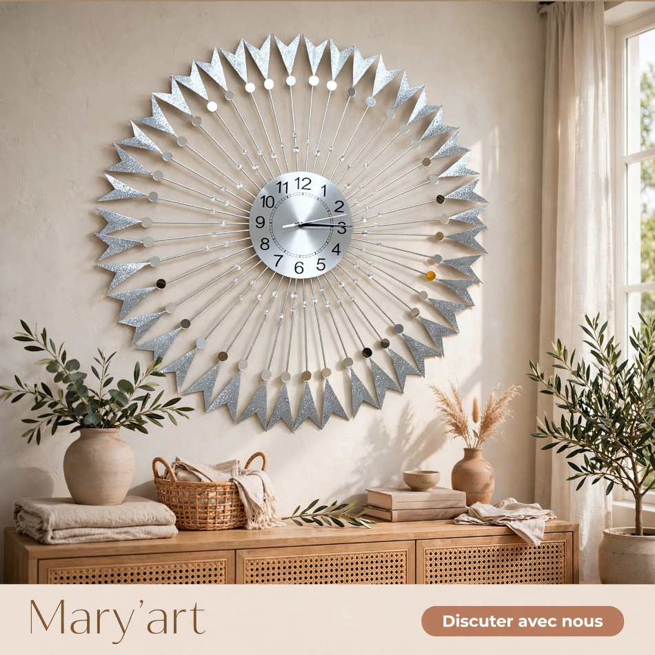 horloge argente